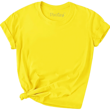 Girls Solid Color Short Sleeve T-Shirt