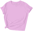 Girls Solid Color Short Sleeve T-Shirt