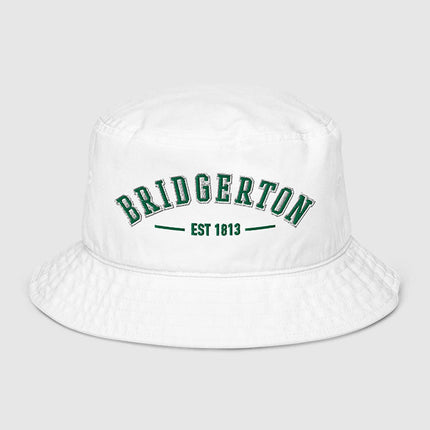 Bridgerton Varsity Bucket Hat [White]