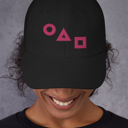 Squid Game Logos Dad Hat [Black]