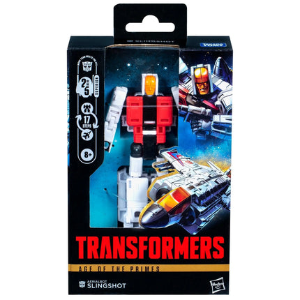 Transformers Age of the Primes Deluxe Class Aerialbot Slingshot Kids in Boots