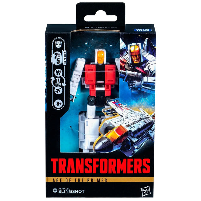 Transformers Age of the Primes Deluxe Class Aerialbot Slingshot Kids in Boots
