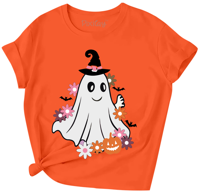 Girls Ghost Halloween Graphic Tee
