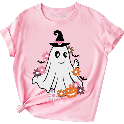 Girls Ghost Halloween Graphic Tee