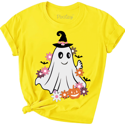 Girls Ghost Halloween Graphic Tee