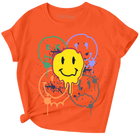 Girls Smiley Face Short Sleeve T-Shirt