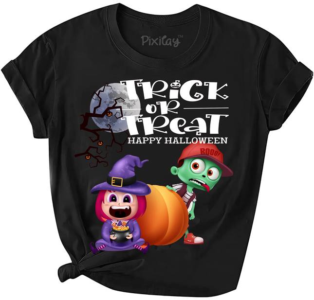 Girls Trick or Treat Graphic Tee