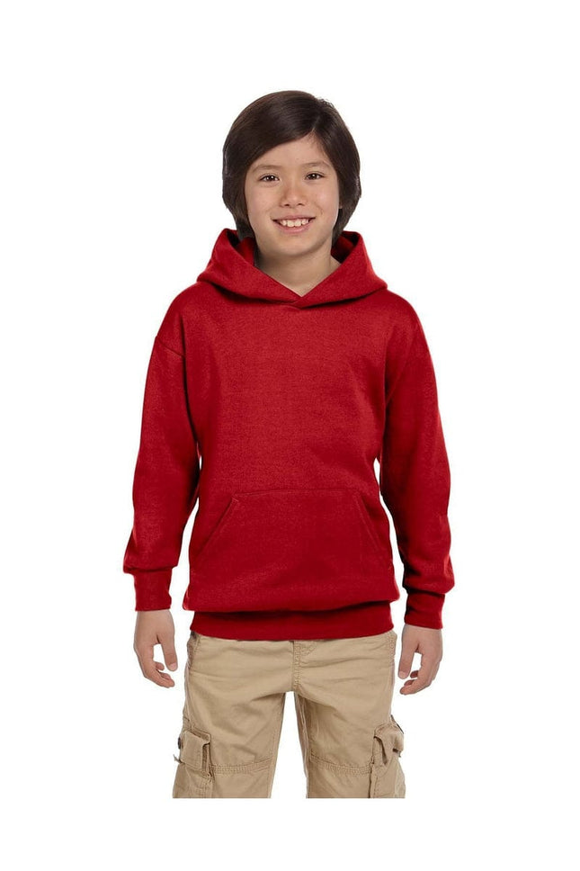 Hanes P473: Youth 7.8 oz. EcoSmart(r) 50/50 Pullover Hood