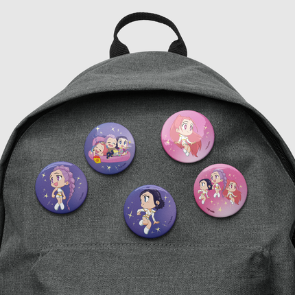 KPop Demon Hunters Chibi HUNTR/X Finale Pin Set