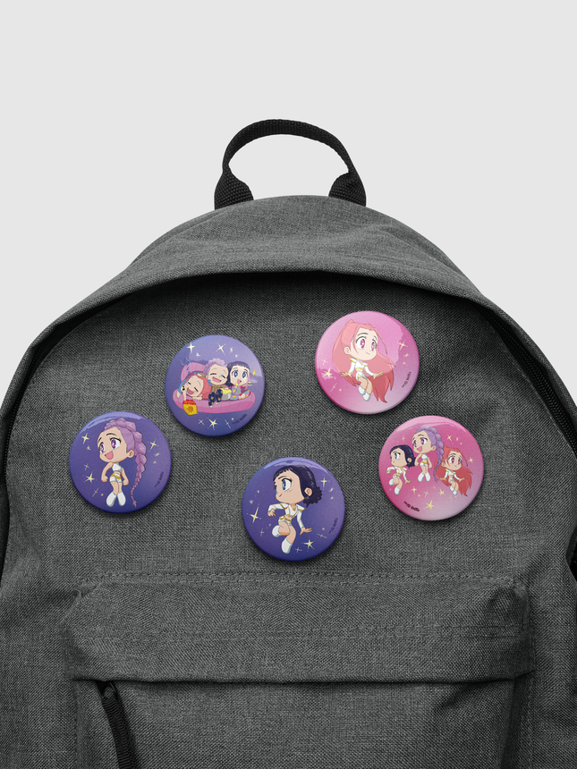 KPop Demon Hunters Chibi HUNTR/X Finale Pin Set