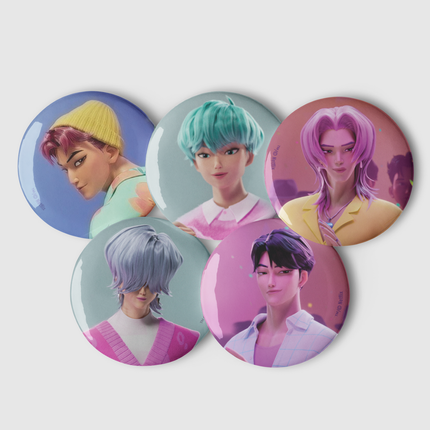KPop Demon Hunters Saja Boys Pin Set
