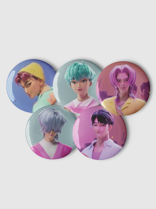 KPop Demon Hunters Saja Boys Pin Set