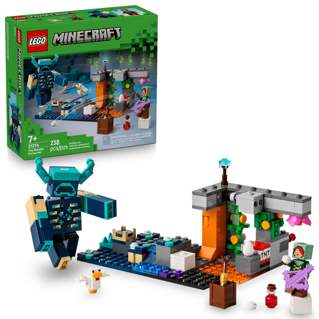 LEGO Minecraft The Warden Encounter Kids Toy -  Collectible Building Set for Boys and Girls 7+- With Silent Ranger Minifigure - Great Birthday Gift for Gamers and Kids Who Love Minecraft Toys - 21274