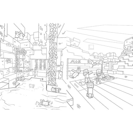 Official Minecraft Coloring Adventures Paperback Book: Create, Explore, Color!