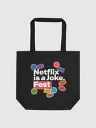 Netflix is A Joke Eco Tote Bag [Black]