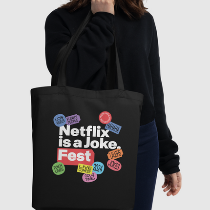 Netflix is A Joke Eco Tote Bag [Black]