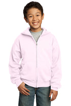 Port & Company ®  - Youth Core Fleece Full-Zip Hooded Sweatshirt.  PC90YZH