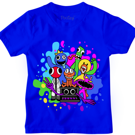 Kids Rainbow Friends Graphic Tee Cotton/Poly Blend Short Sleeve T-Shirt