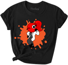 Red Rainbow Friend Girls Short Sleeve T-Shirt