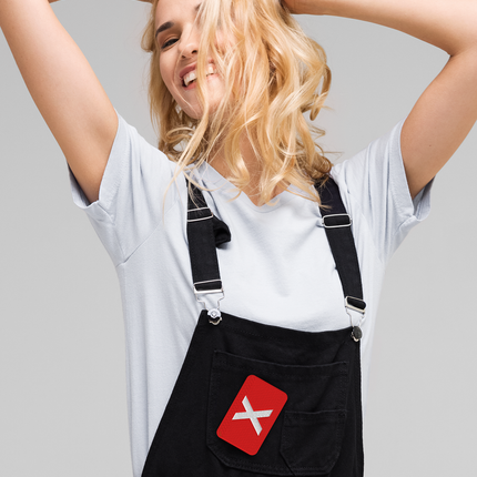 Squid Game Red X Embroidered Patch