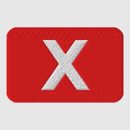 Squid Game Red X Embroidered Patch