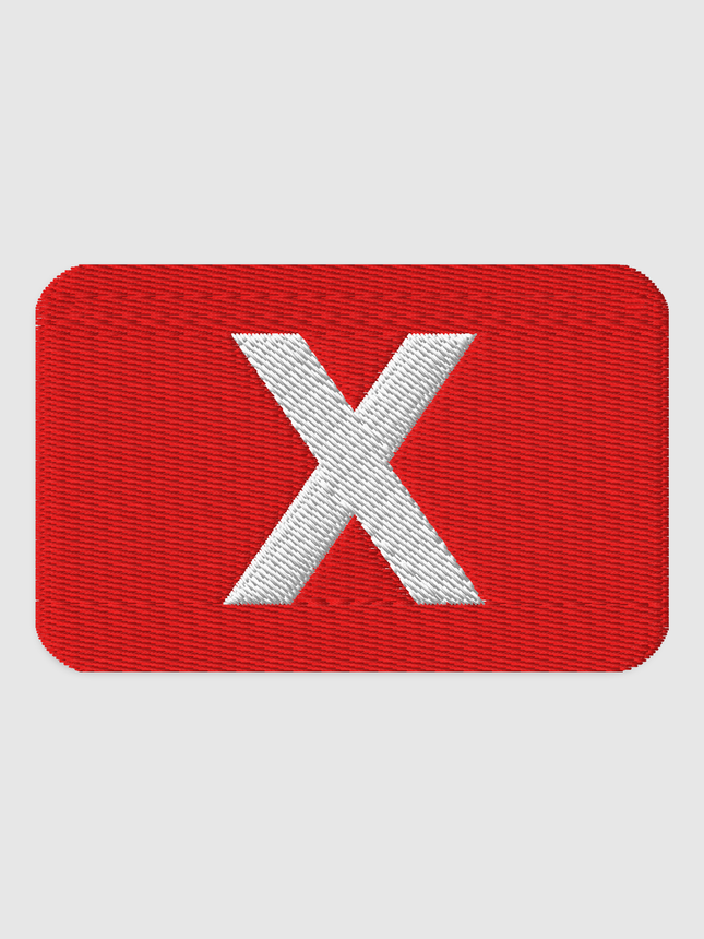 Squid Game Red X Embroidered Patch