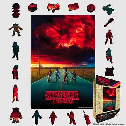Stranger Things Into the Upside Down Wooden Jigsaw Puzzle