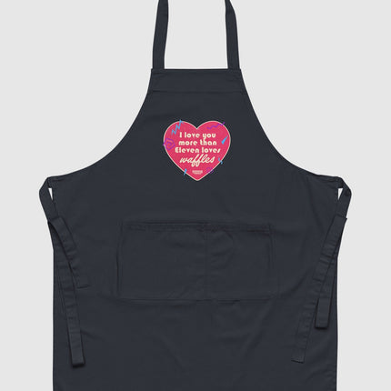 Stranger Things I Love You More Than Eleven Loves Waffles Apron