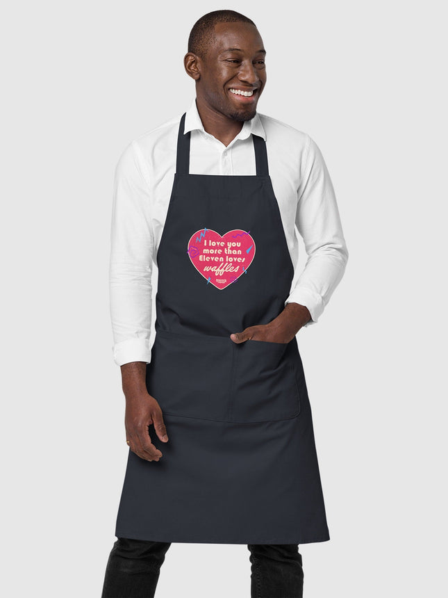 Stranger Things I Love You More Than Eleven Loves Waffles Apron
