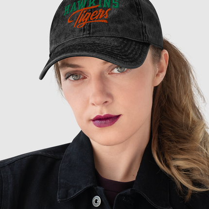 Stranger Things Hawkins High Tigers Denim Embroidered Hat