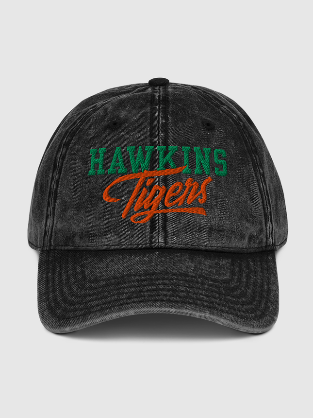 Stranger Things Hawkins High Tigers Denim Embroidered Hat