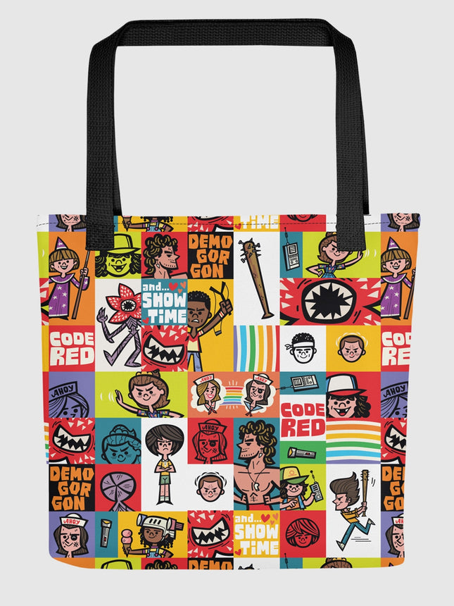 Stranger Things Cartoon Pattern Tote Bag