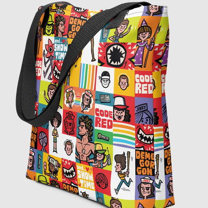 Stranger Things Cartoon Pattern Tote Bag