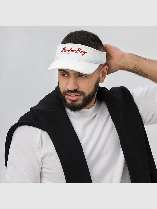 Surfer Boy Pizza Embroidered Visor