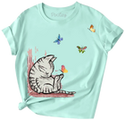 Sleeping Kitty Girls Short Sleeve T-Shirt