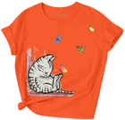 Sleeping Kitty Girls Short Sleeve T-Shirt