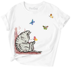 Sleeping Kitty Girls Short Sleeve T-Shirt