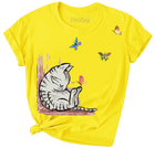 Sleeping Kitty Girls Short Sleeve T-Shirt