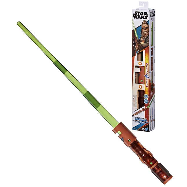 Star Wars Lightsaber Forge Kyber Core Kelnacca, Green Customizable Electronic Lightsaber