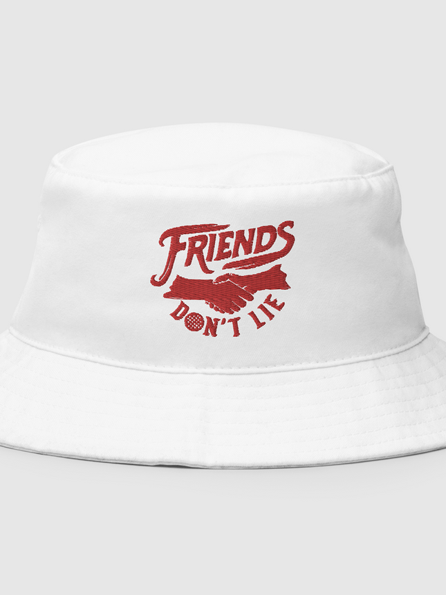 Stranger Things Friends Don't Lie Bucket Hat - White