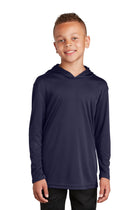 Sport-Tek YST358: Youth Hooded Shirt