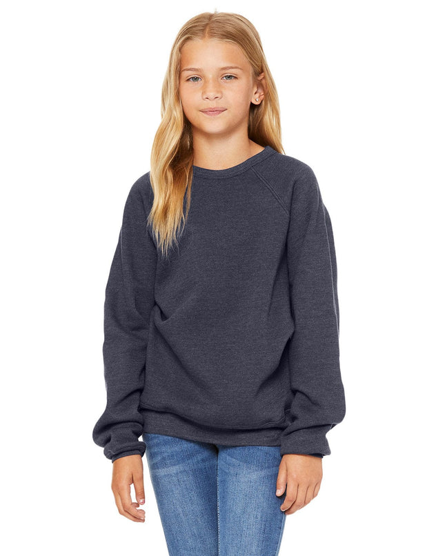 Bella+Canvas 3901Y: Youth Sponge Fleece Raglan Sweatshirt