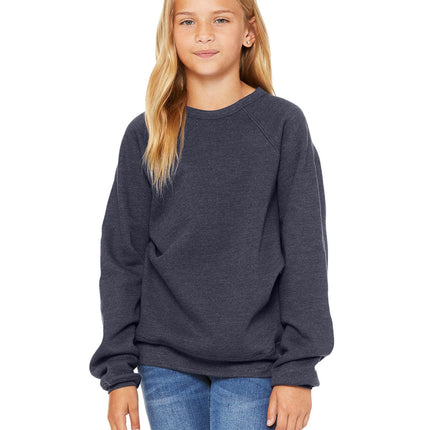 Bella+Canvas 3901Y: Youth Sponge Fleece Raglan Sweatshirt