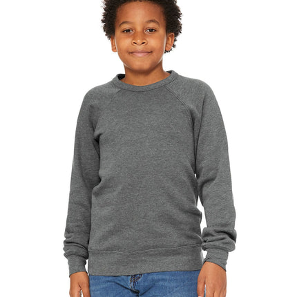 Bella+Canvas 3901Y: Youth Sponge Fleece Raglan Sweatshirt