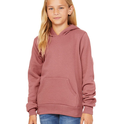Bella+Canvas 3719Y: Youth Sponge Fleece Pullover Hooded Sweatshirt
