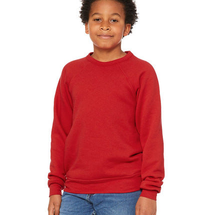 Bella+Canvas 3901Y: Youth Sponge Fleece Raglan Sweatshirt