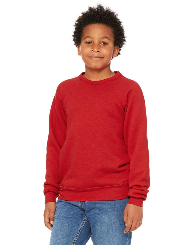 Bella+Canvas 3901Y: Youth Sponge Fleece Raglan Sweatshirt