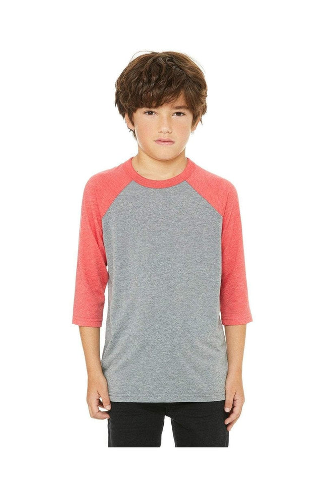 Bella+Canvas 3200Y: Youth 3/4-Sleeve Baseball T-Shirt