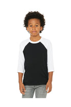 Bella+Canvas 3200Y: Youth 3/4-Sleeve Baseball T-Shirt