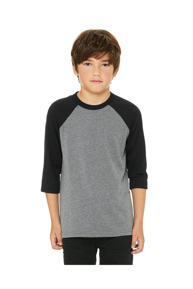 Bella+Canvas 3200Y: Youth 3/4-Sleeve Baseball T-Shirt